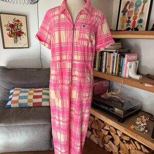 Lucy & Yak Pink Plaid Jumpsuit